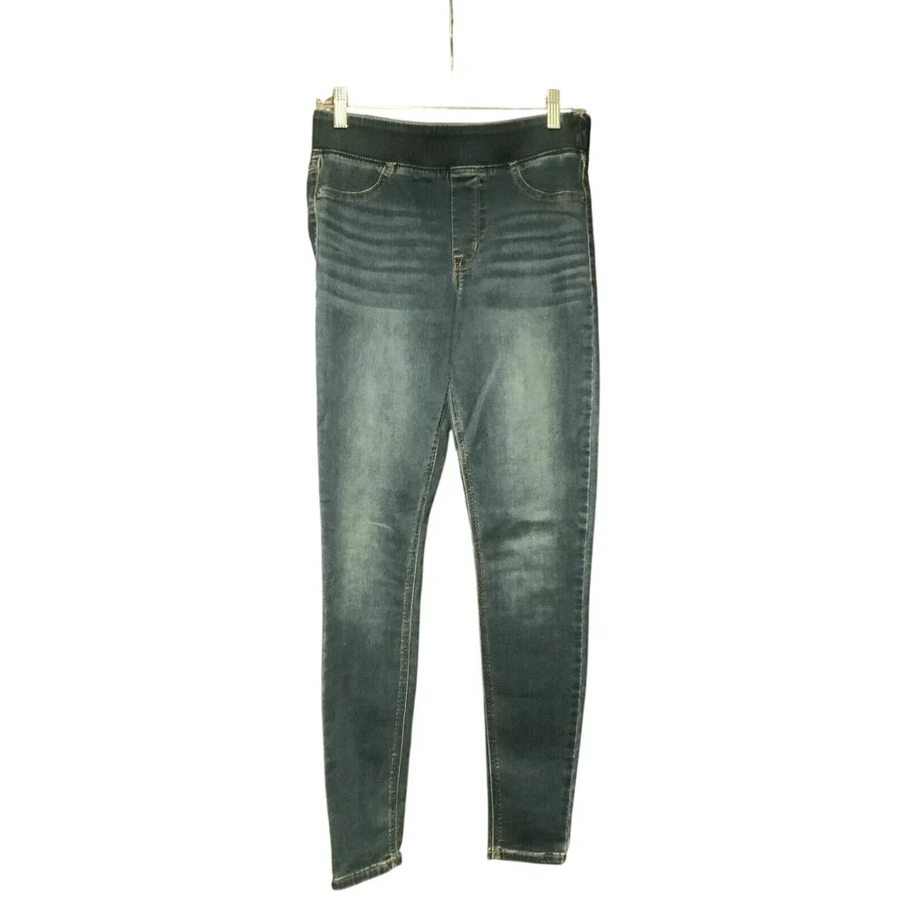 Old‎ Navy Rockstar Super Skinny Jeggings Womens 4 Mid Rise Blue Denim Pull On